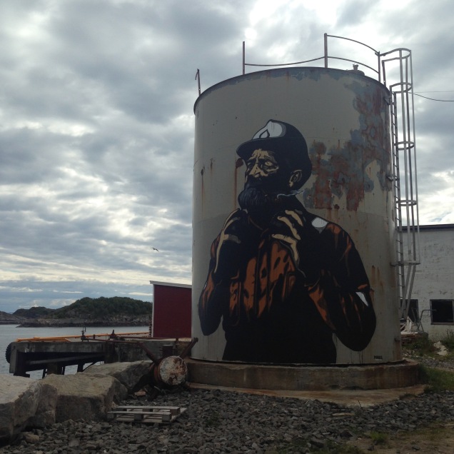 Street art on oil tanker